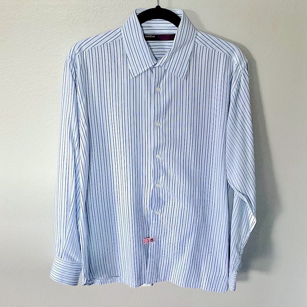 Perry Ellis LS Button Down Shirt Blue M